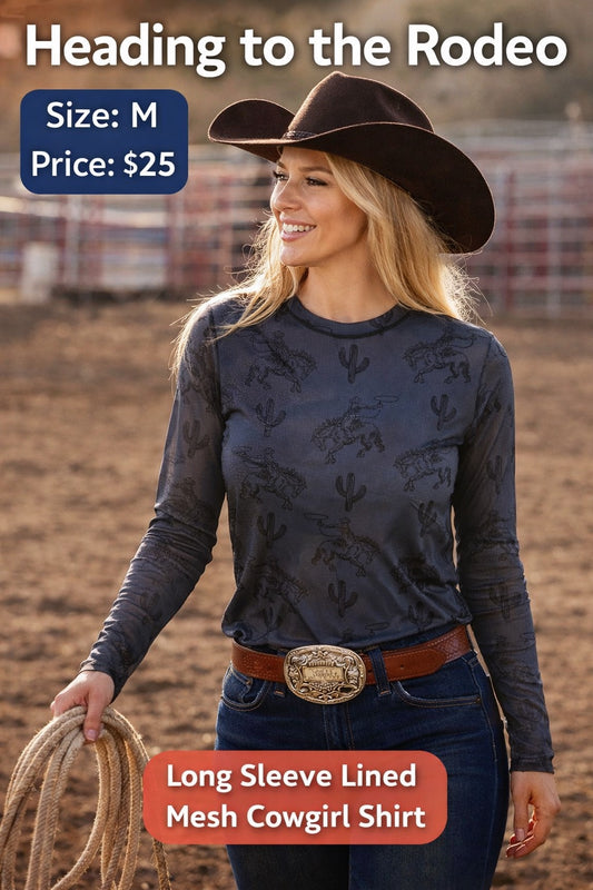 Lined Mesh Cowgirl Shirt